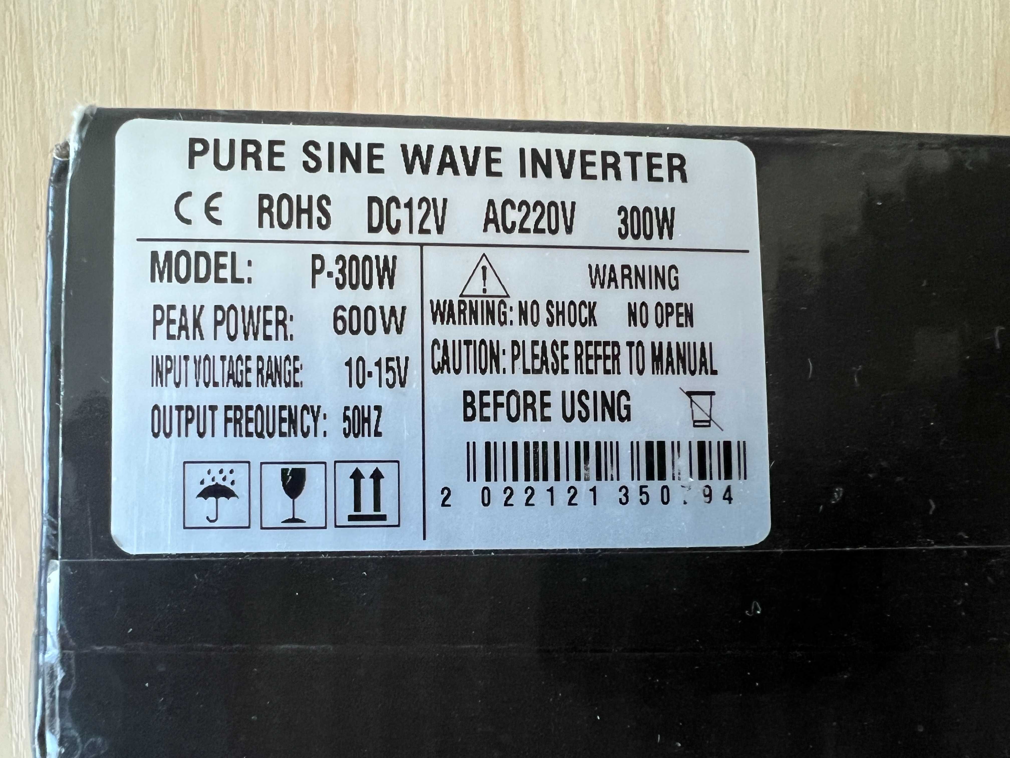 Інвертор-перетворювач з чистою синусоїдою JYINS P-300/600W 12V new
