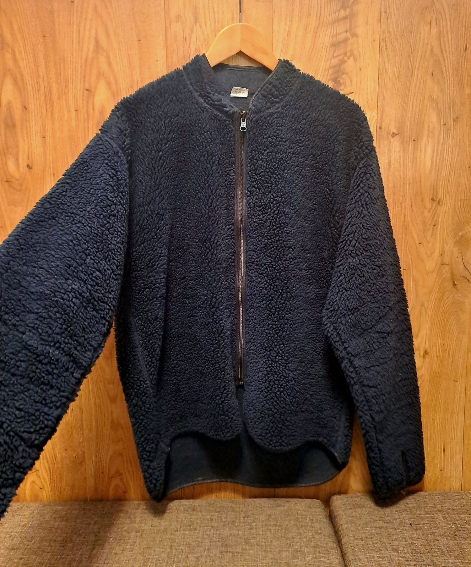 Vintage polar sherpa zip made in Sweden bluza Retro unisex męskie r.L