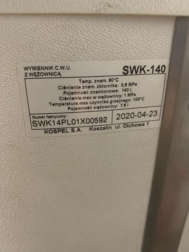 Zasobnik cwu Kospel SWK-140