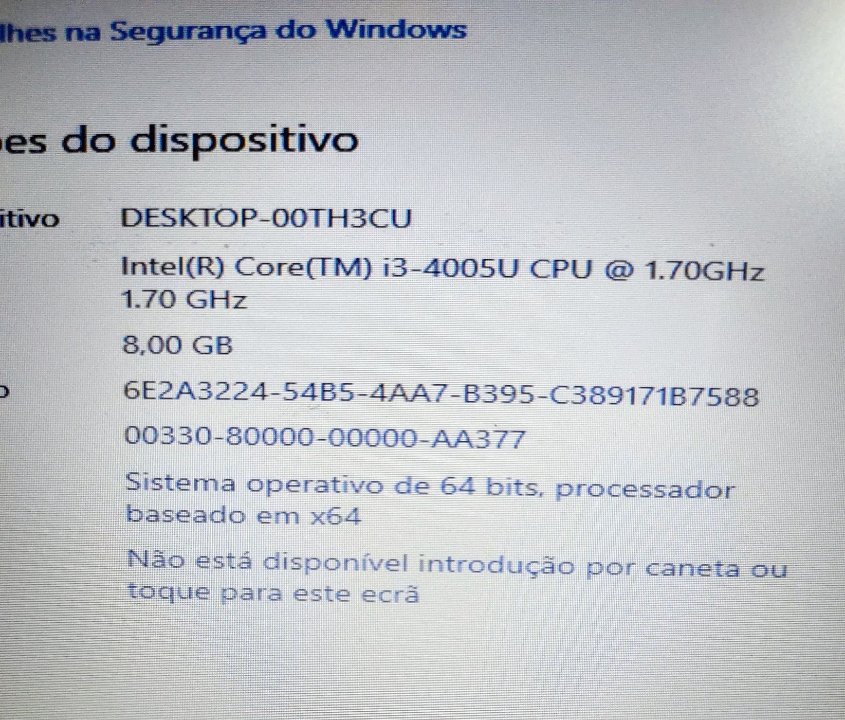 Asus pro P2420L i3 4005U .8gb RAM DDR3 .SSD 240gb.14 polegadas.