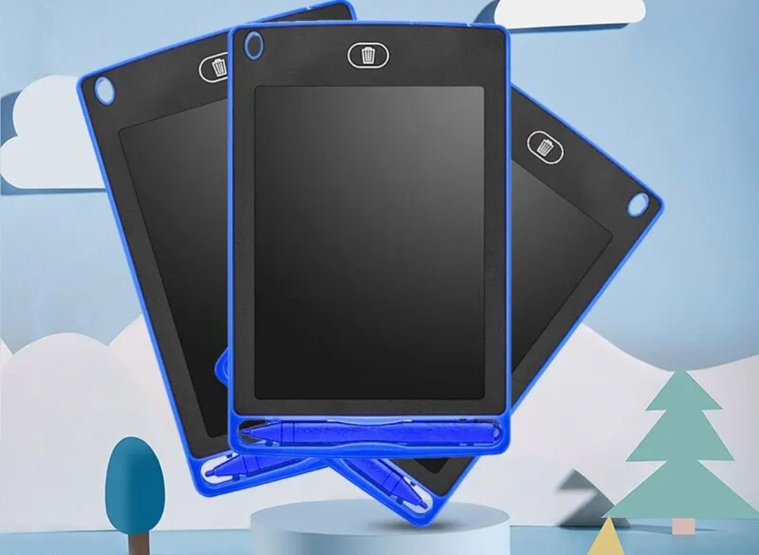 Elektroniczna tablica LCD niebieska