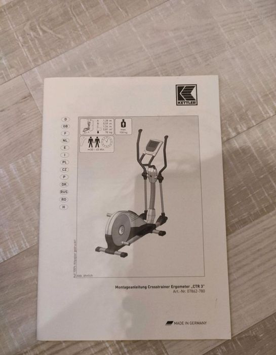 Orbitrek, orbiterek Kettler Ergometr CTR 3 duze koło zamachowe