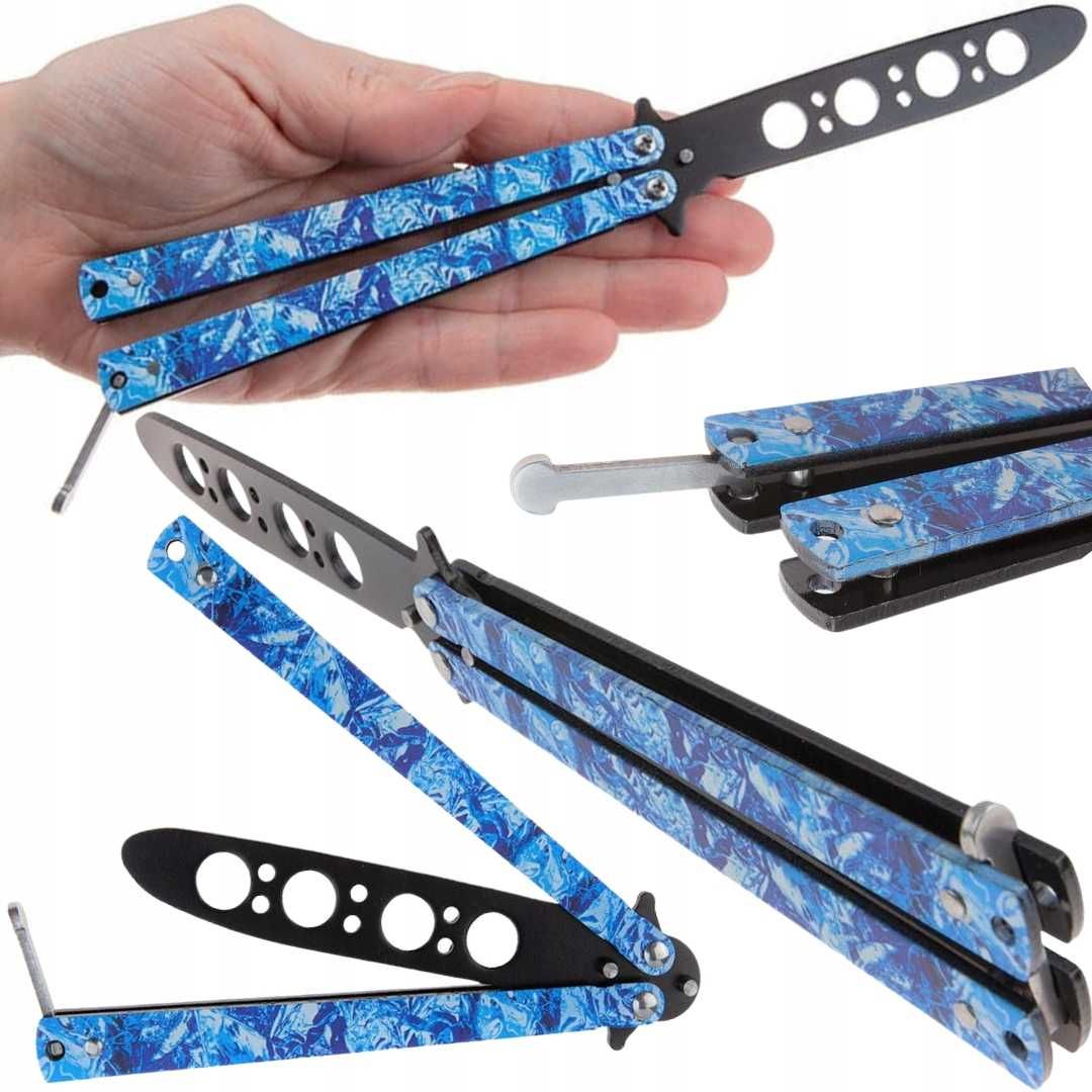 nóż motylek treningowy tępy do ćwieczeń bright cs:go balisong N-500P