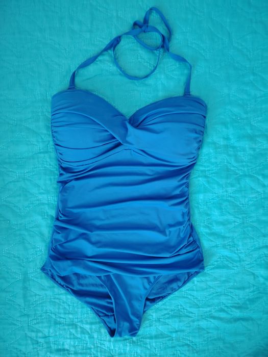 Купальник сдельный яркий синий с чашечками  46-48р M-L