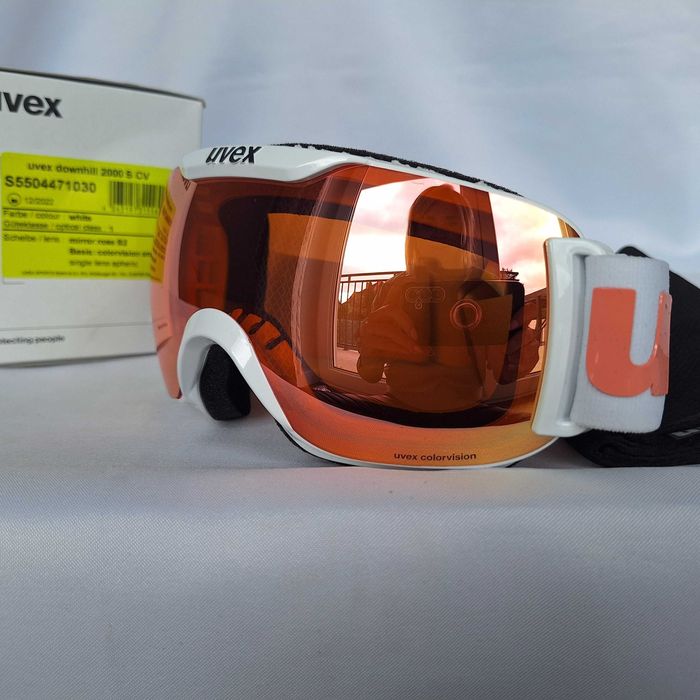 Gogle narciarskie Uvex Downhill 2000 S CV White Mirror Rose S2