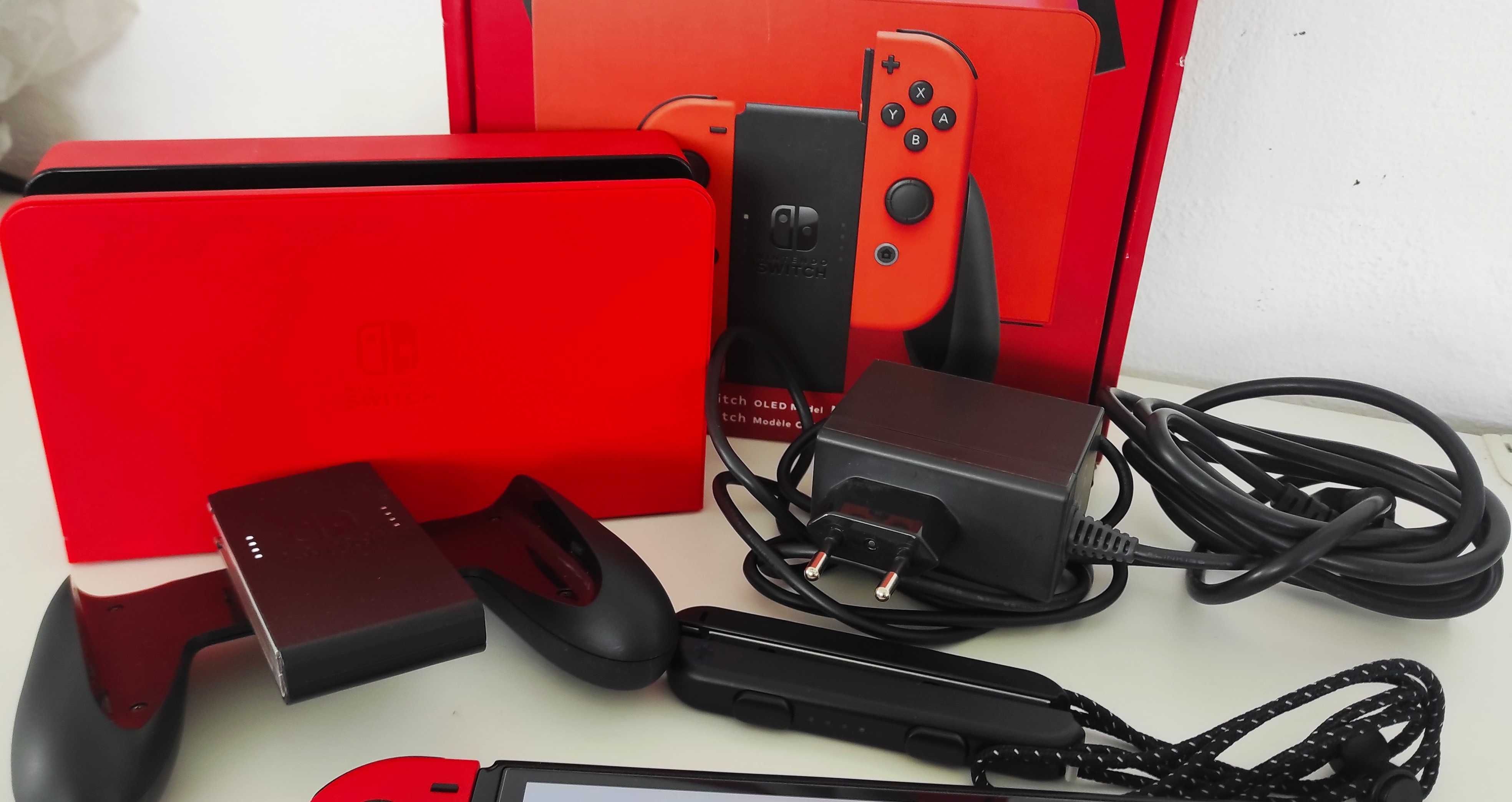Nintendo Switch Oled - Edição Especial Mario - Desbloqueada CFW -