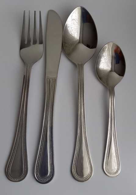 Sztućce - nóż, widelec, łyżka, łyżeczka, 30 kompletów