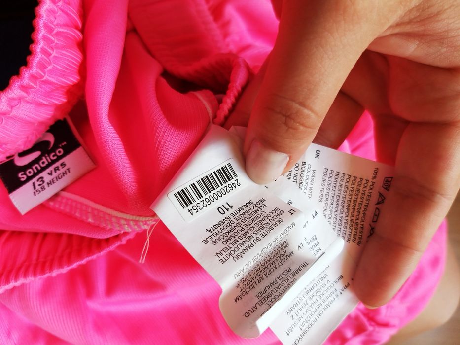 Krótkie spodenki szorty różowe neonowe sondico xs 34 s 36 sportowe hit