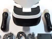 Gogle SONY PLAYSTATION VR v1 PS4/PS5 plus  2x kontrolery  MOVE plus ka