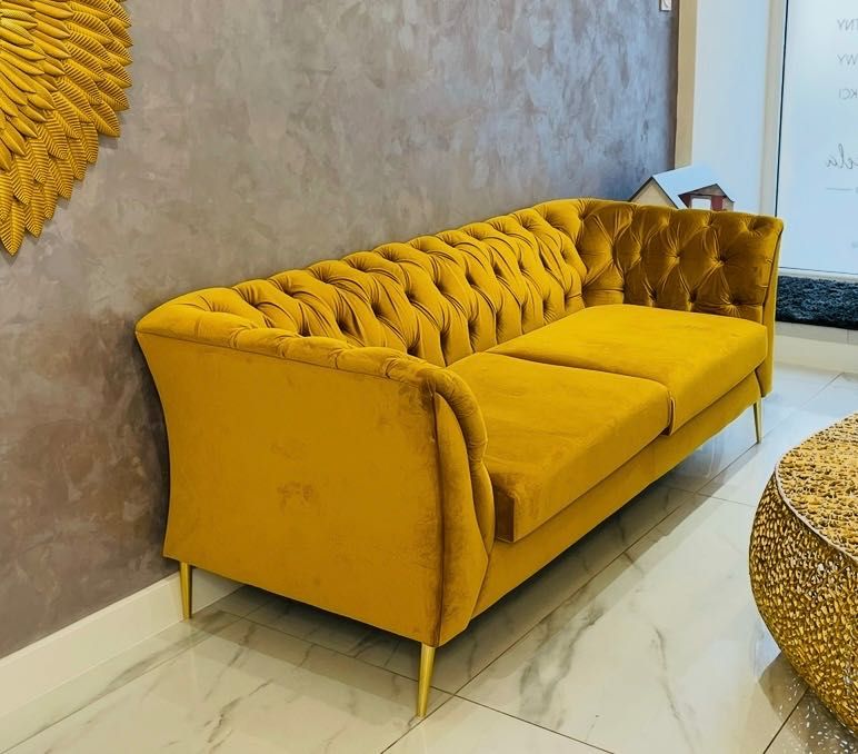 Sofa dwuosobowa Chesterfield Modern Wood-Velluto 8