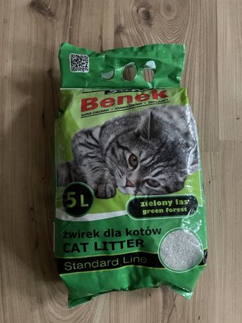 Żwirek benek zielony las 5L