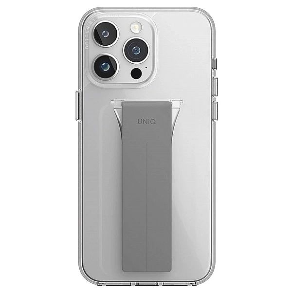Etui UNIQ Heldro Mount na iPhone 15 Pro 6.1" z podstawką - przezroczys