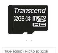 Cartões Micro SD Transcend 32Gb