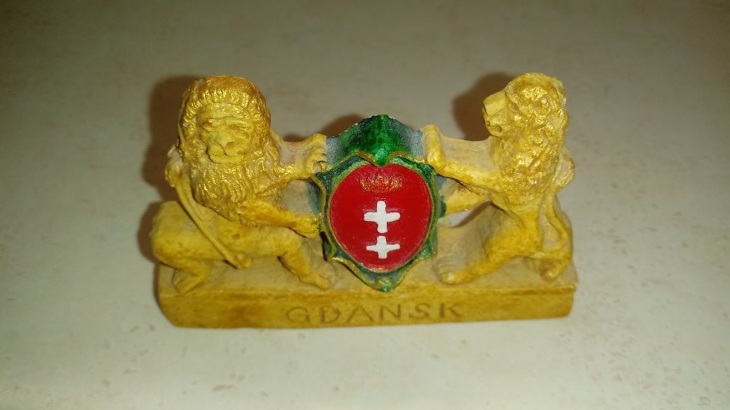 Herb Gdanska Lwy gdańskie na wesolo sprośne 8.5cmx5.5cm