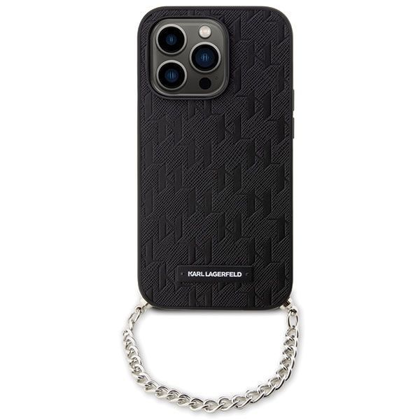 Etui Karl Lagerfeld Saffiano Monogram Chain dla iPhone 14 Pro Max 6,7"