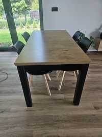 Stół 160/200cm 4 krzesła drewno