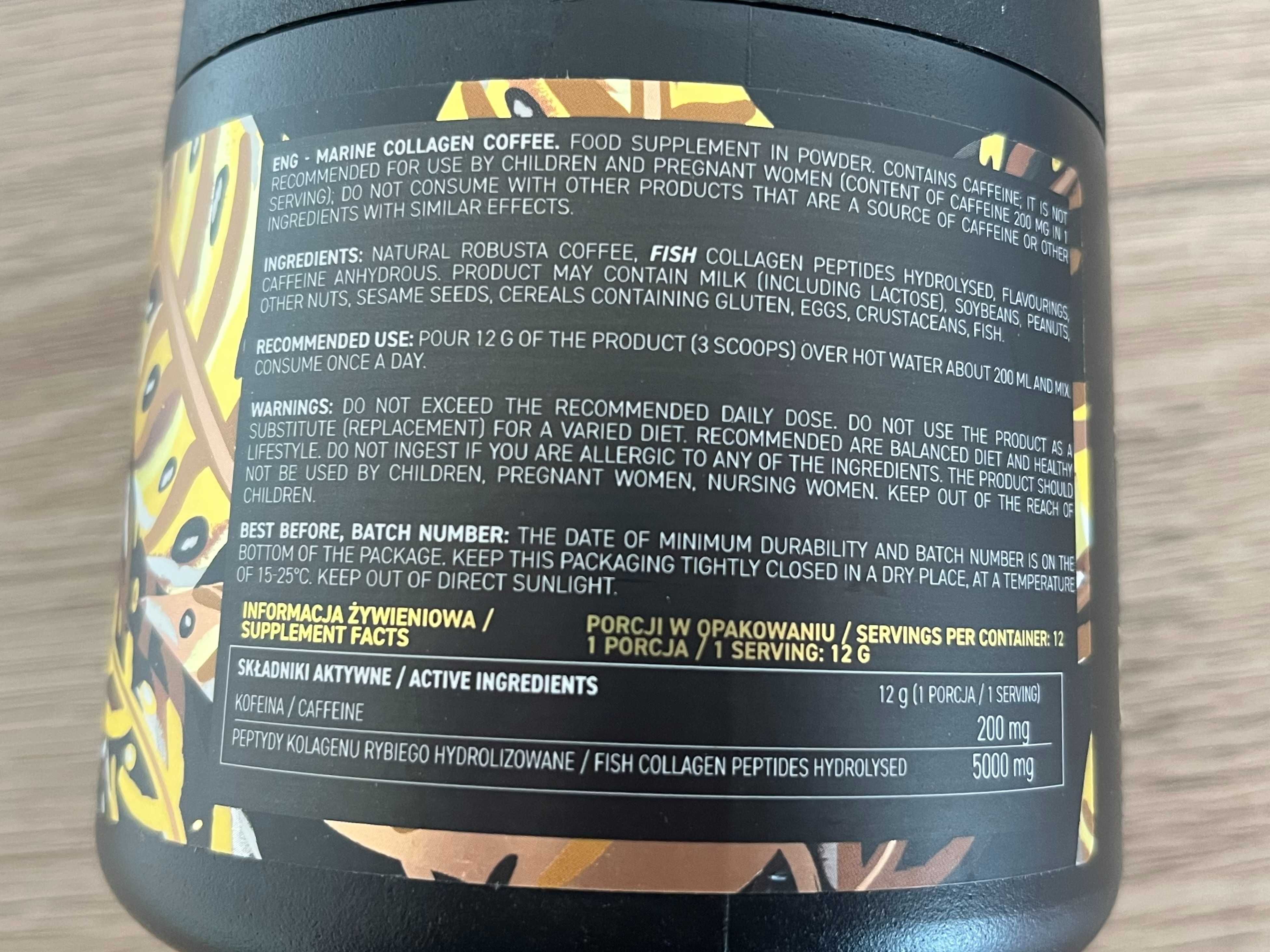 Kawa rozpuszczalna Ostrovit z kolagenem morskim 5000mg smak wafelków