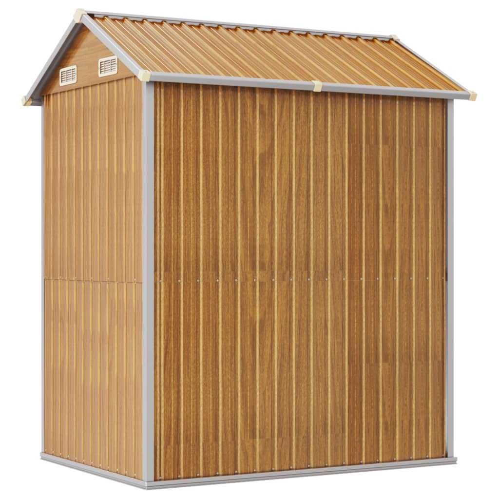 Abrigo Jardim Metal 192x152x237 cm Castanho Claro Novo