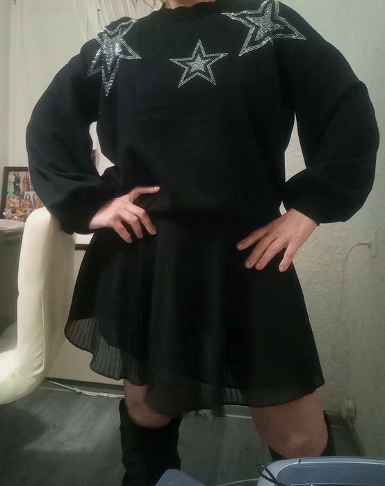 Чорний жіночий светр,розмір М-L