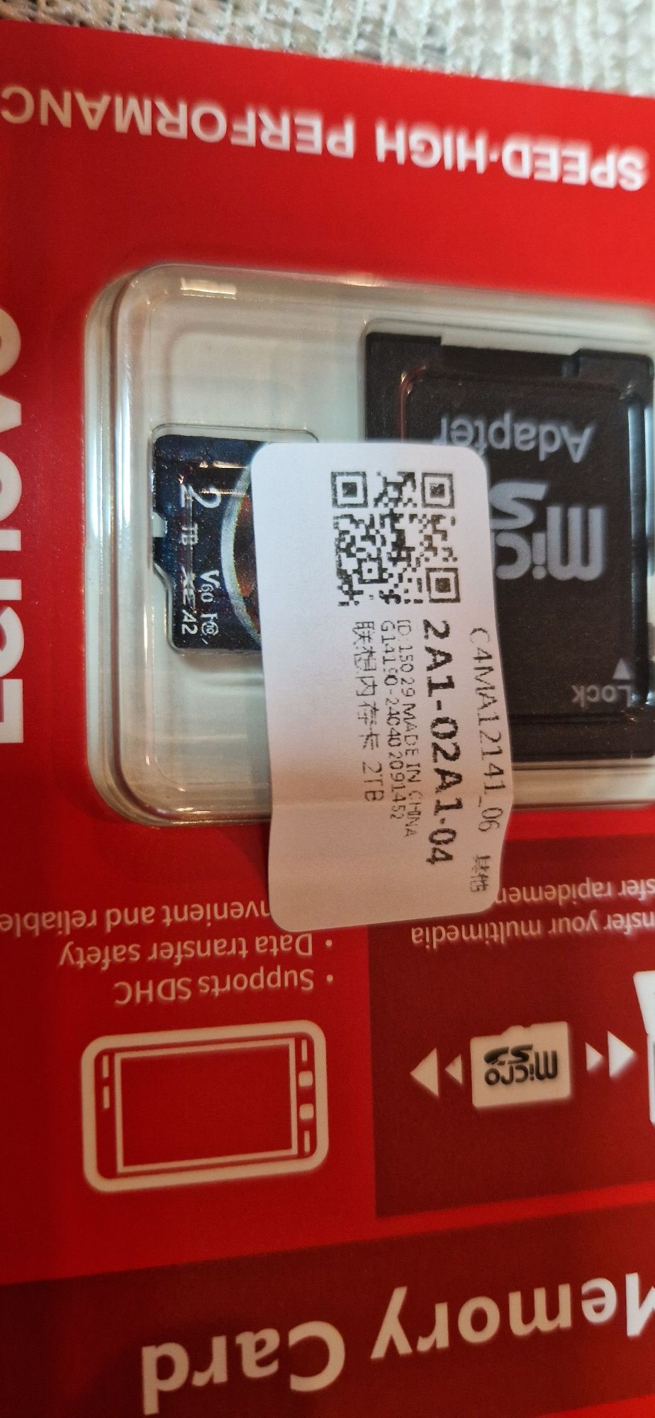 Micro sd karta pamieci pojemność 2TB Lenovo