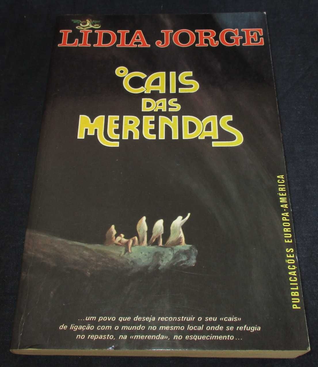 Livro O Cais das Merendas Lídia Jorge autografado por Luiz Pacheco