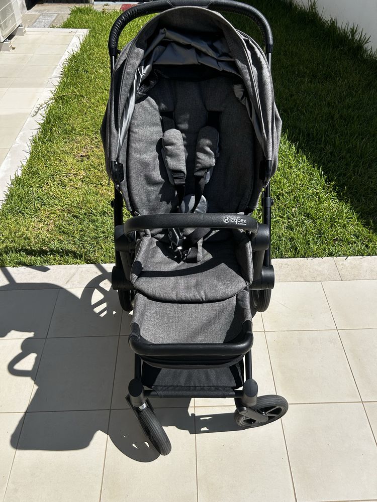 Carrinho de bebe Cybex Platinum ePriam cinza escuro