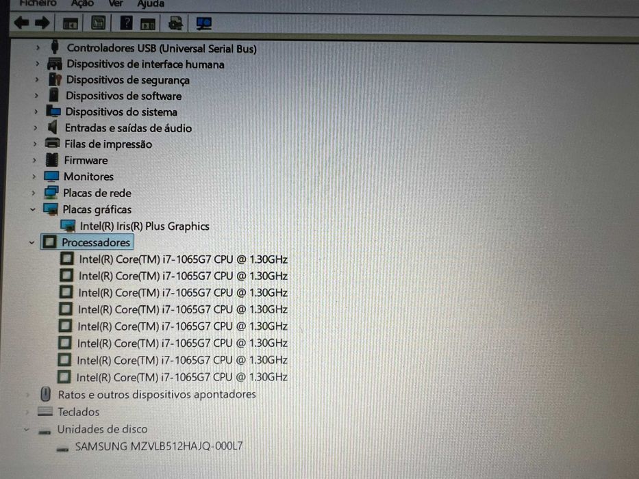 Portátil Asus F515J Core i7 10th, 20Gb Ram, disco M.2 512Gb , Win 11