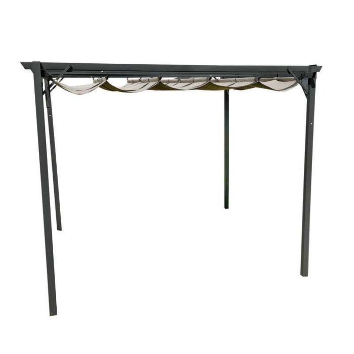 Metalowa pergola ogrodowa 3x4m beżowa