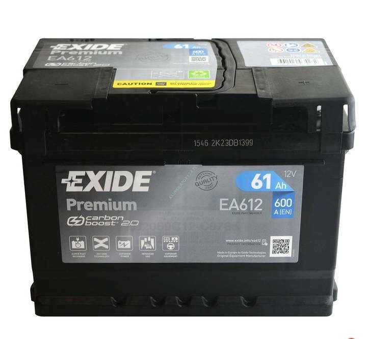 Akumulator 12V EXIDE Premium EA612 61Ah 600A 60ah 12v