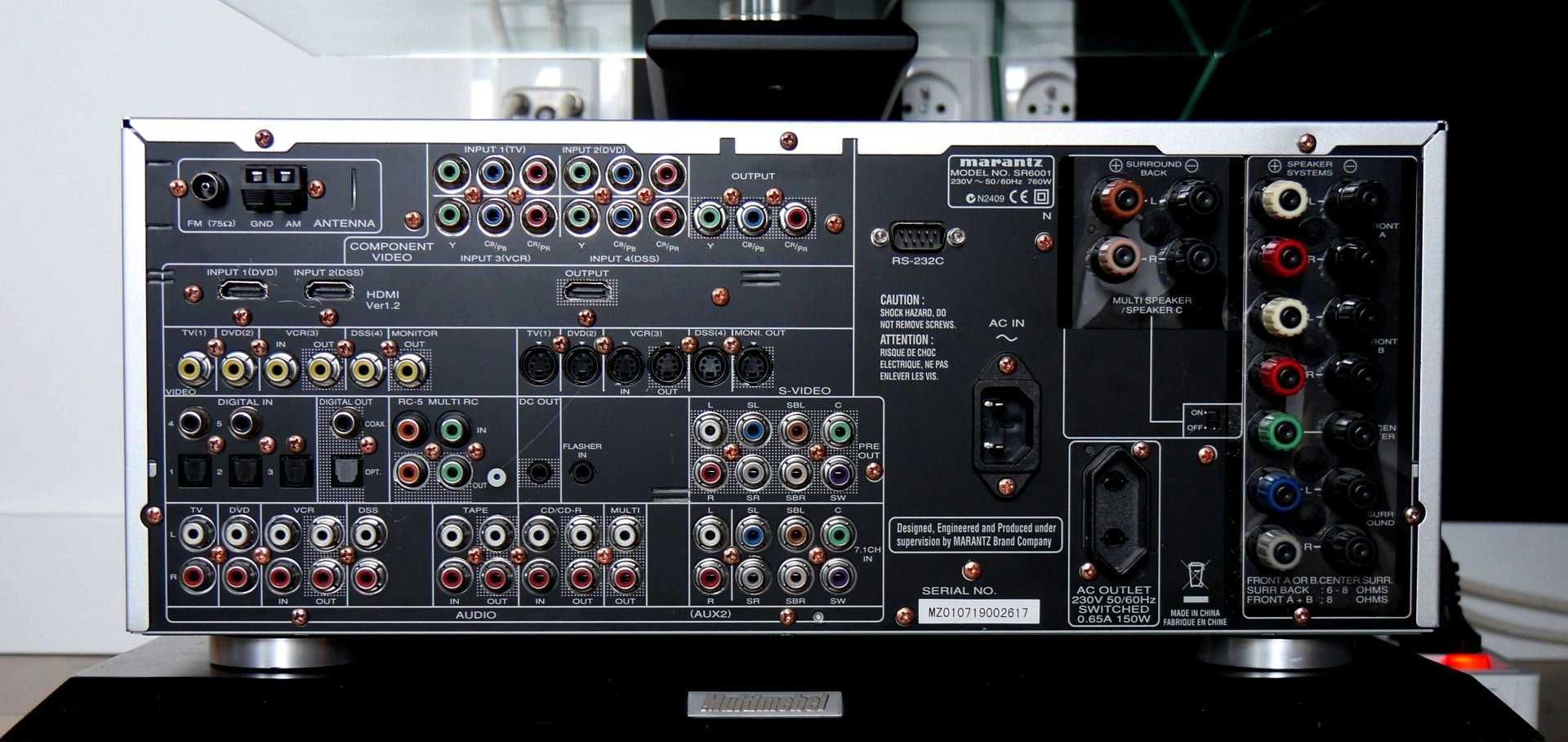 Marantz SR6001 - 7.1 ch Dolby Digital EX\DTS 96/24, ES, Neo:6\HDCD\DSD