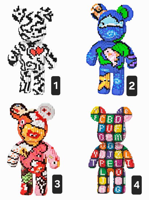 Конструктор,  3Д Ведмідь, 3000 деталі,  Magic block