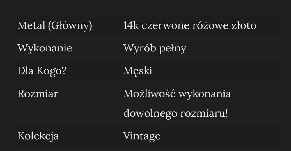 Złoty sygnet męski