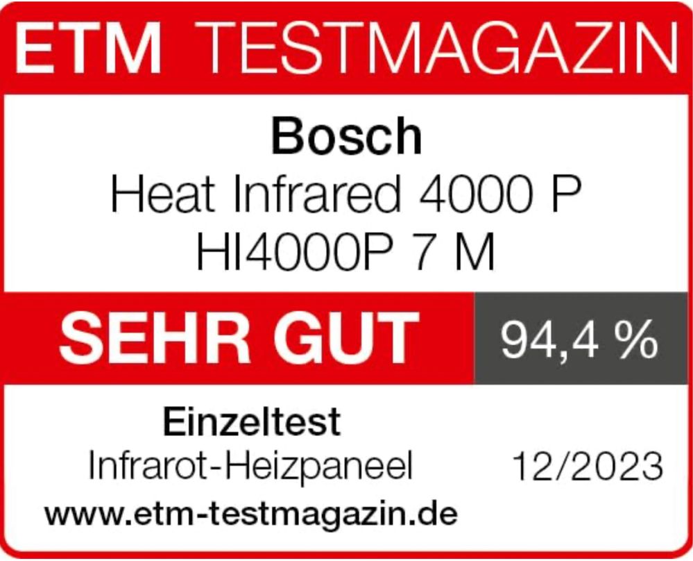 Bosch Heat Infrared 4000 P - Grzejnik ścienny na podczerwień 300W