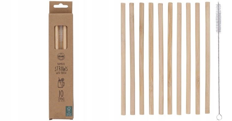 Bamboo Straw Bambusowe Słomki 10 Szt. 100% Organic