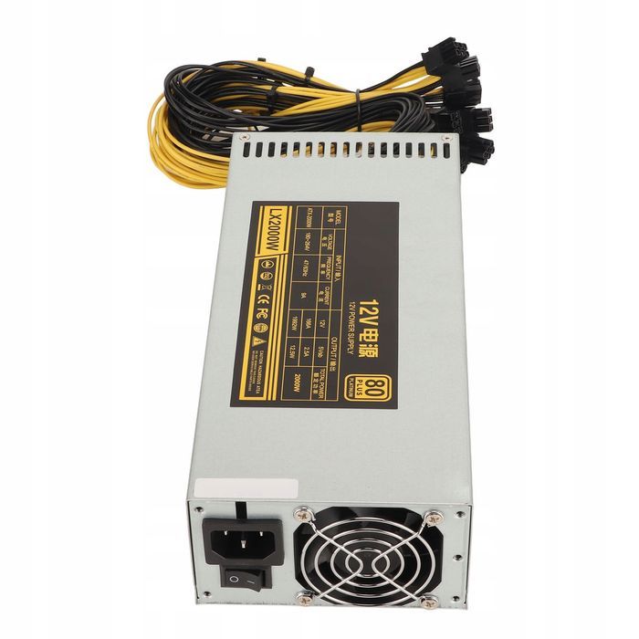 zasilacz górniczy 2000 w, 8 gpu miner psu jednokanałowy