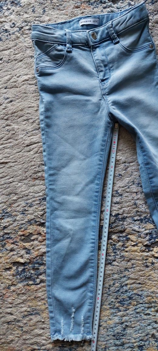 Jeansy spodenki 122 cm Reserved spodnie jeansowe jasne