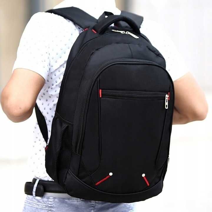 MODNY SMART Plecak szkolny na laptop czarny z portem USB [WYSYŁKA 24H]