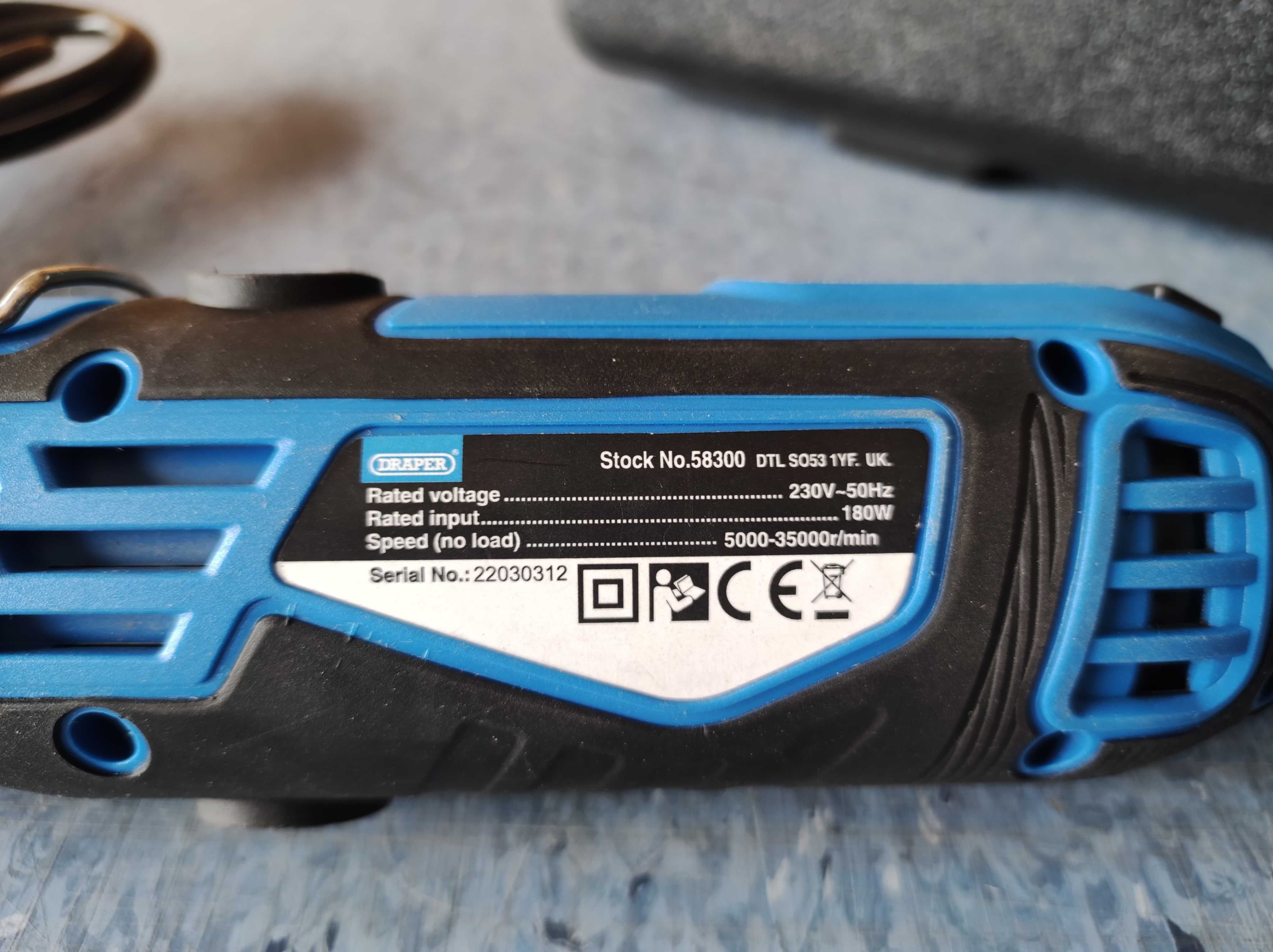 DRAPER Szlifierka wielofunkcyjna JAK NOWA 180W model 58300 multi-tool