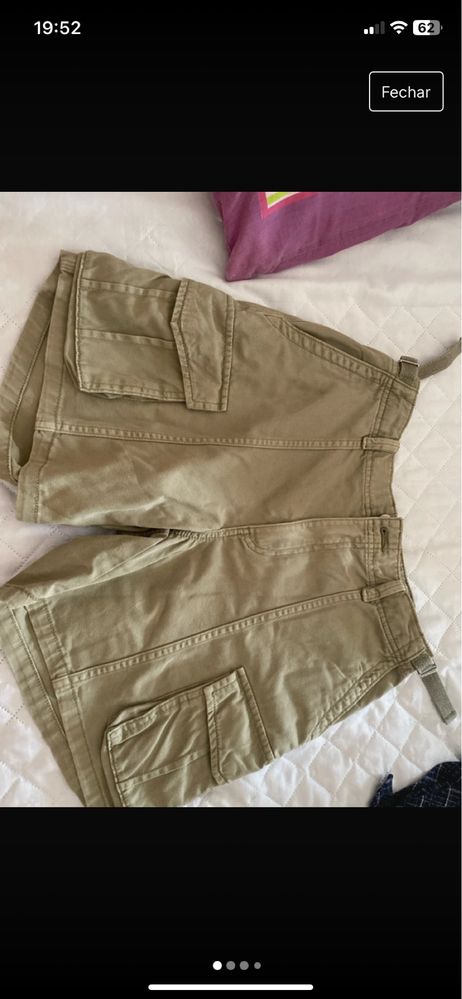 Calcoes cargo de cor verde