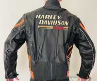 Casaco blusão Harley Davidson Racing Screamin’Eagle pele
