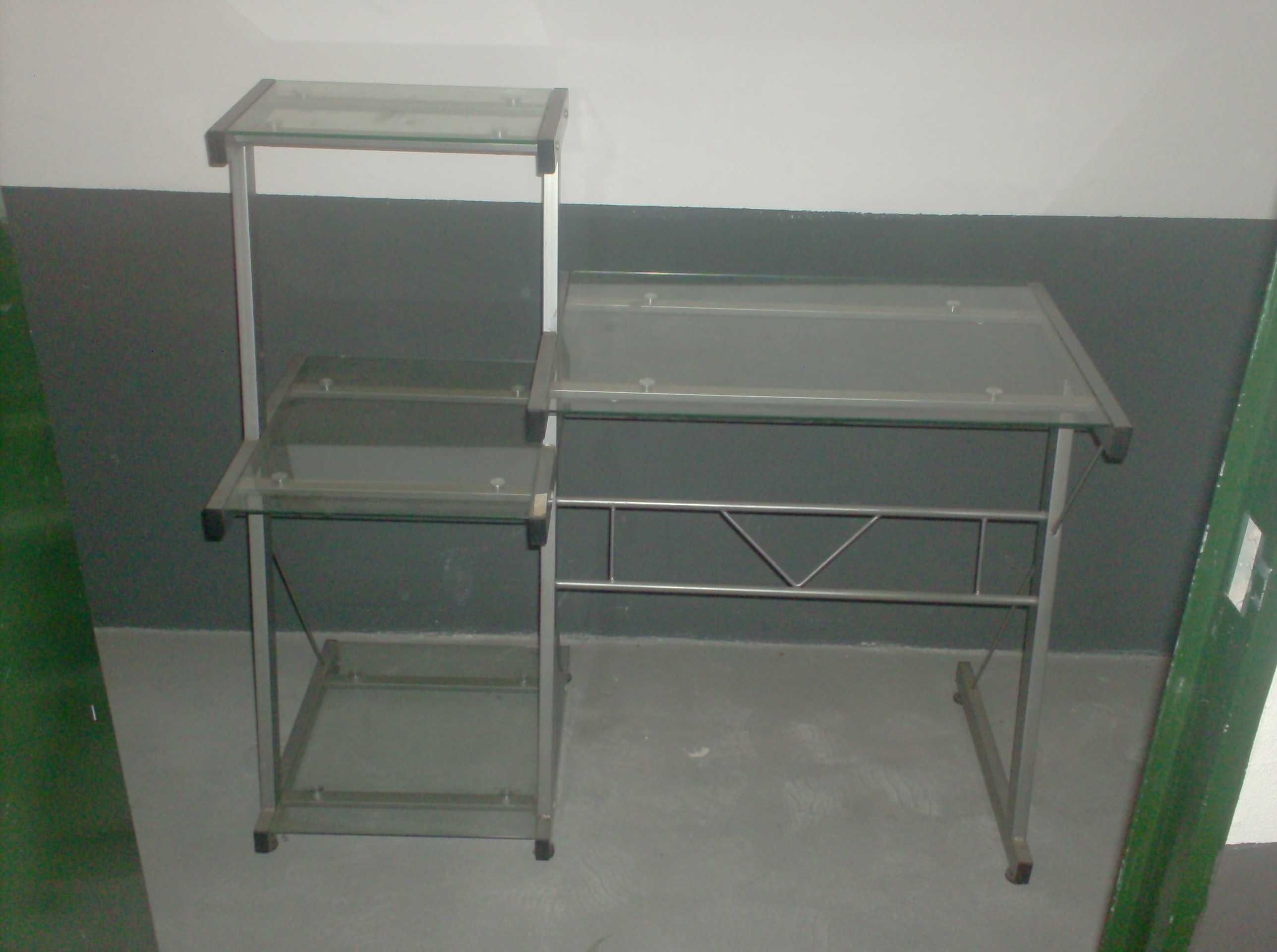 mesa de apoio em vidro