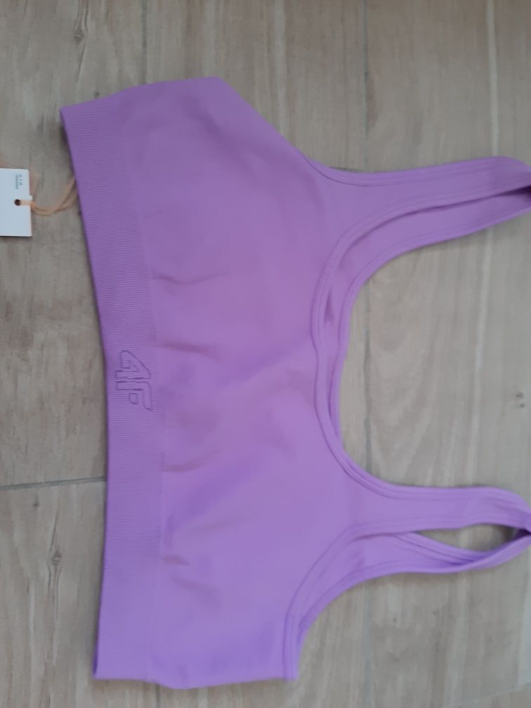 Stanik sportowy nowy 4F collection Anna Lewandowska M/L fioletowy