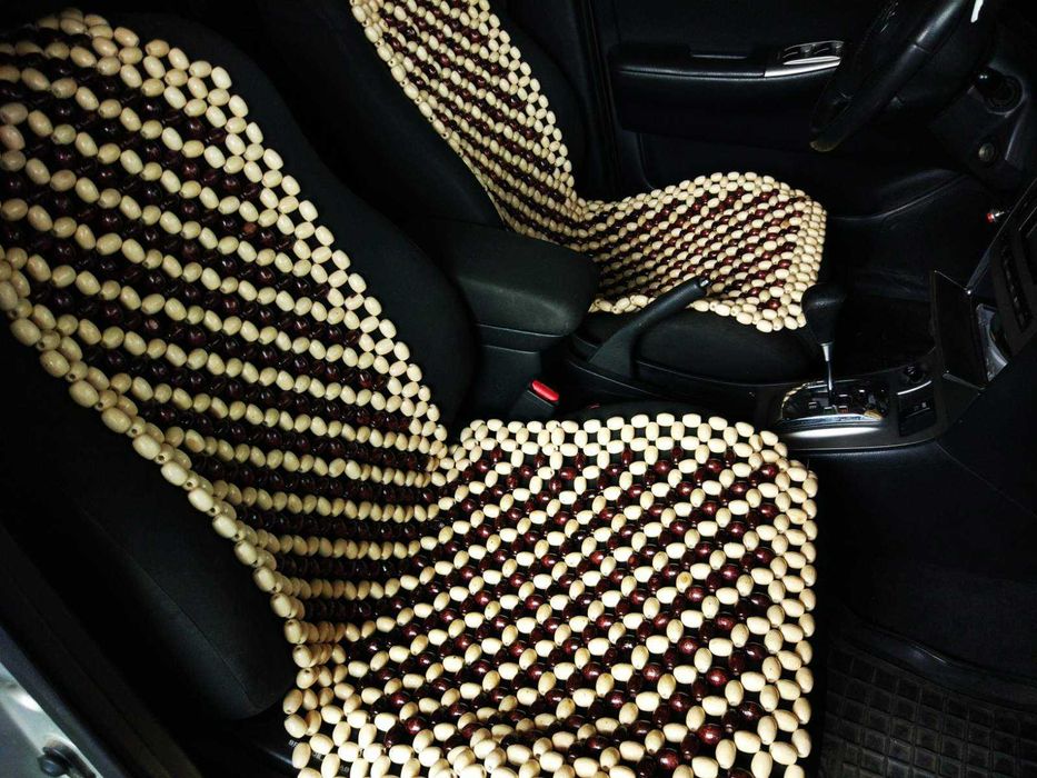 Дерев'яний масажер накидка на автомобільне сидіння. Великий, якісний!