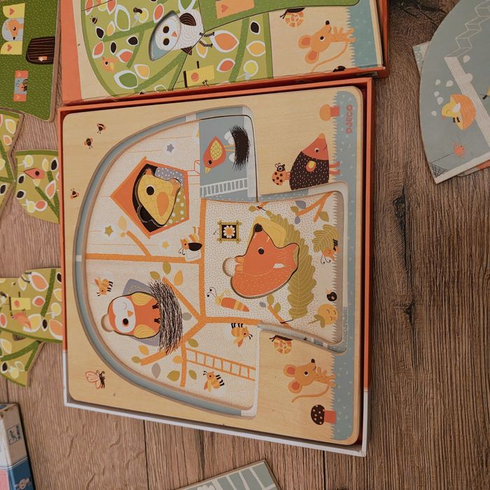 Puzzle dla najmłodszych 3 plansze-drzewo Djeco