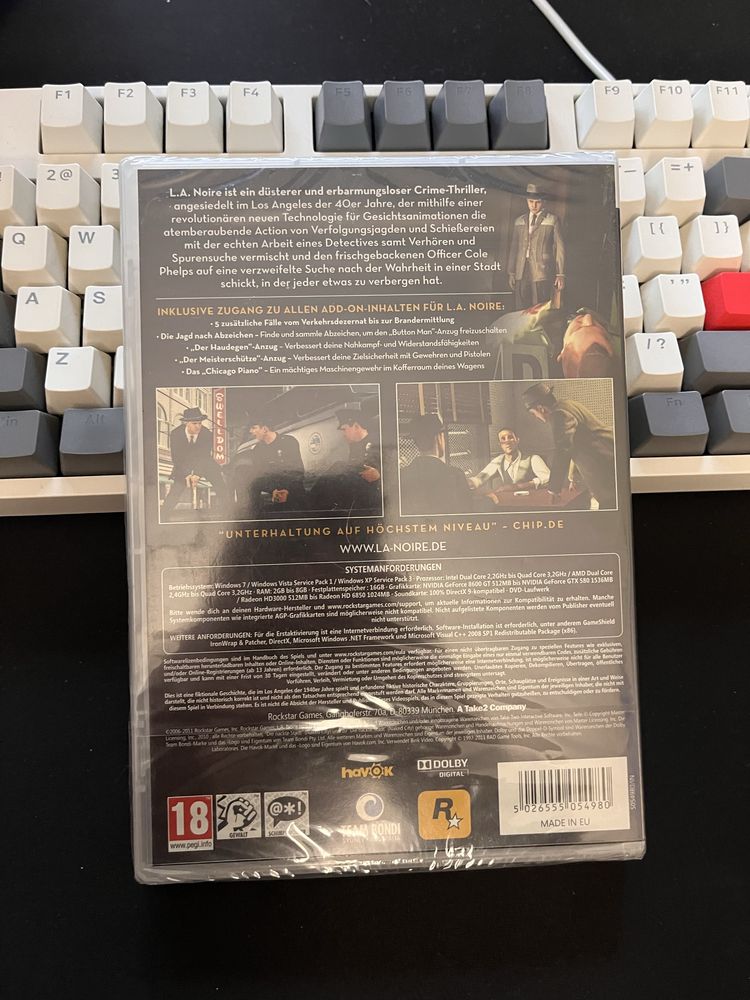 L.A. Noire gra PC nowa w pudełku pudełko pudełkowa dvd LA klasyk