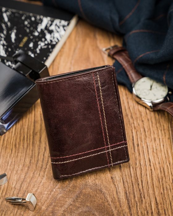 mały, skórzany portfel z ochroną rfid stop - always wild