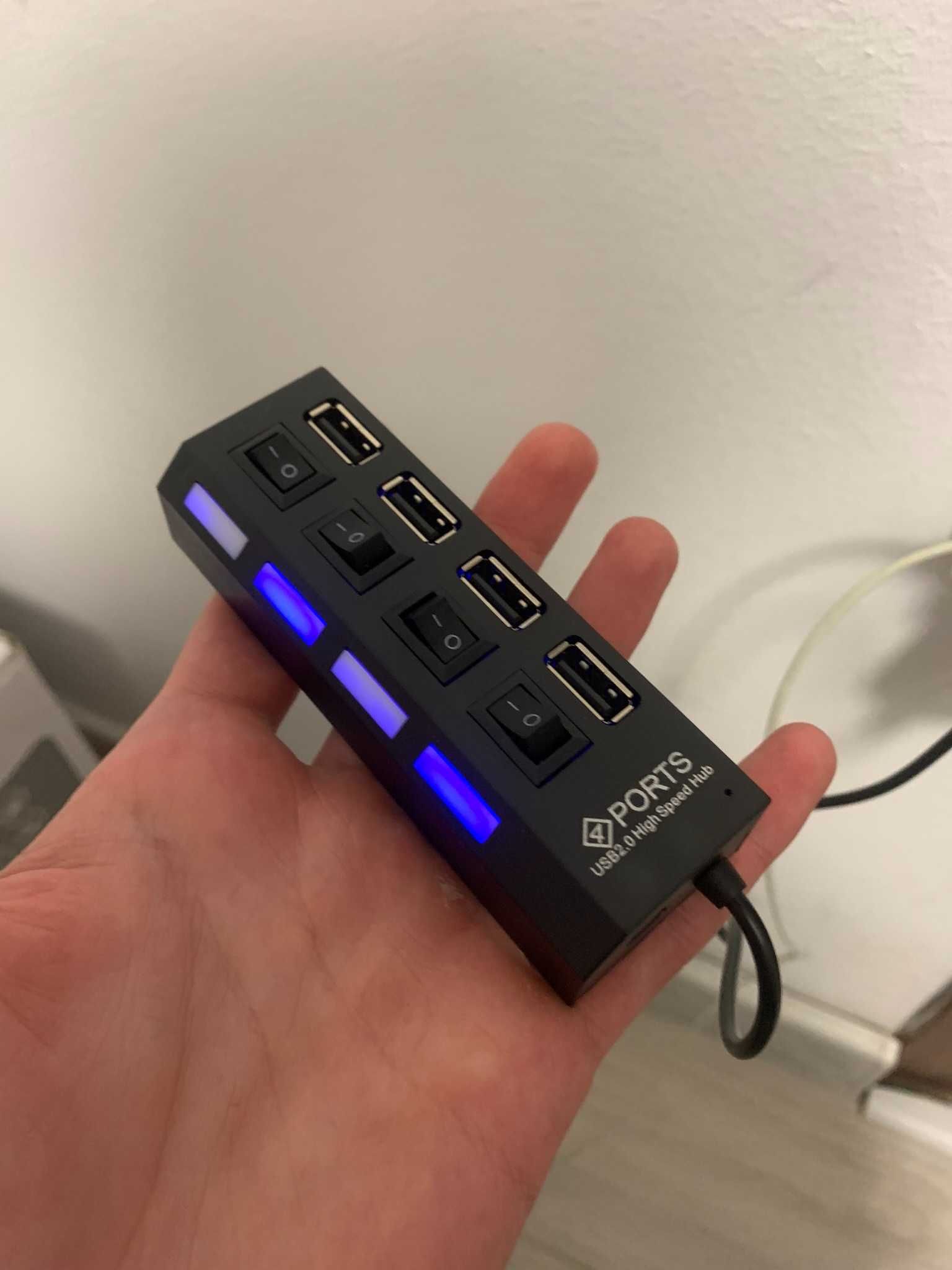 Adapter USB - 4 porty - Przejściówka USB