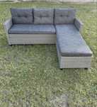 Sofa z rattanu kolor szary
