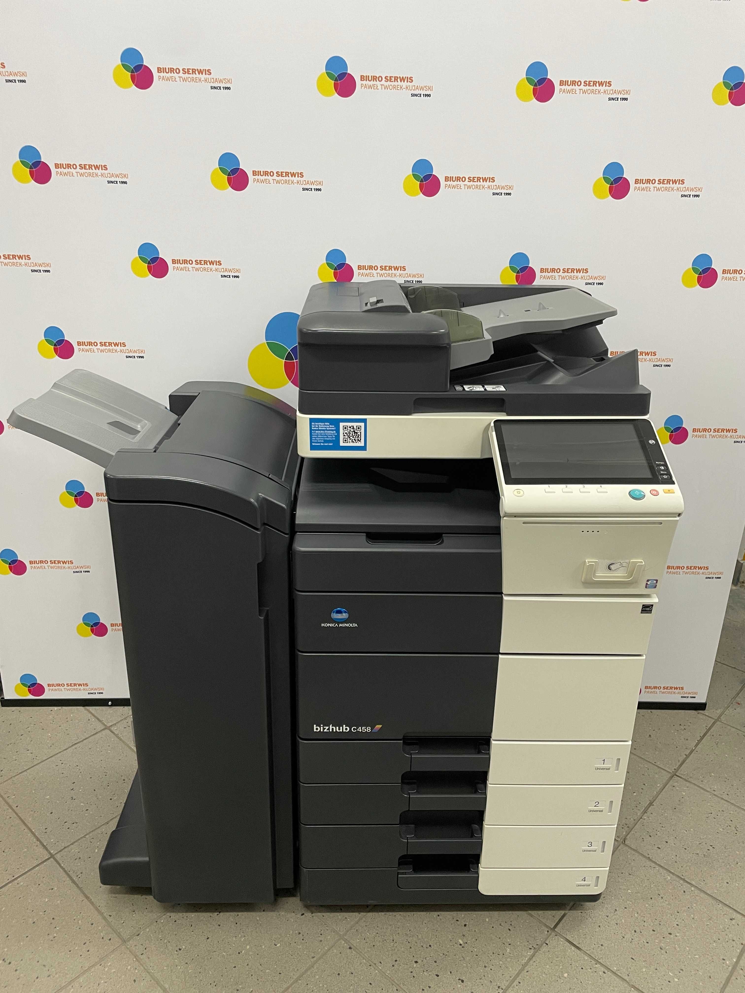 Drukarka laserowa ze skanerem kolor Konica C458 skan A3+ Gwar/FV