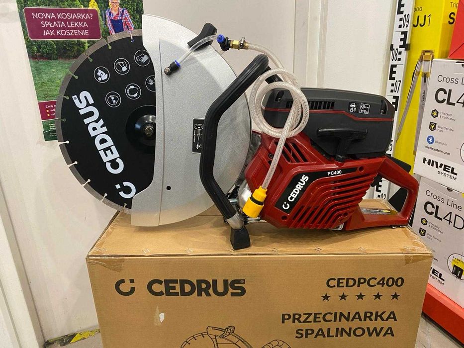 Przecinarka spalinowa Cedrus PC400 do betonu 4,8kM + TARCZA GRATIS